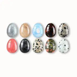 🐣 10 Pcs Easter Egg Crystals | Polished Stones DIY Decor, Egg Shape Decor, Versatile Decor | Home Tabletop Fish Tank Ornament | Easter Birthday Gift for Family Friends
