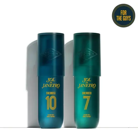 Sol de Janeiro Unisex Cologne Mist Duo - Men's Cologne Set with Cheiroso 7 (Wild Lavender, Salted Macadamia Nut, Vanilla Woods) & Cheiroso 10 (Crushed Cardamom, Brazilian Pineapple, Smooth Cedarwood) - BF Birthday Gifts, Unique Gifts for Man