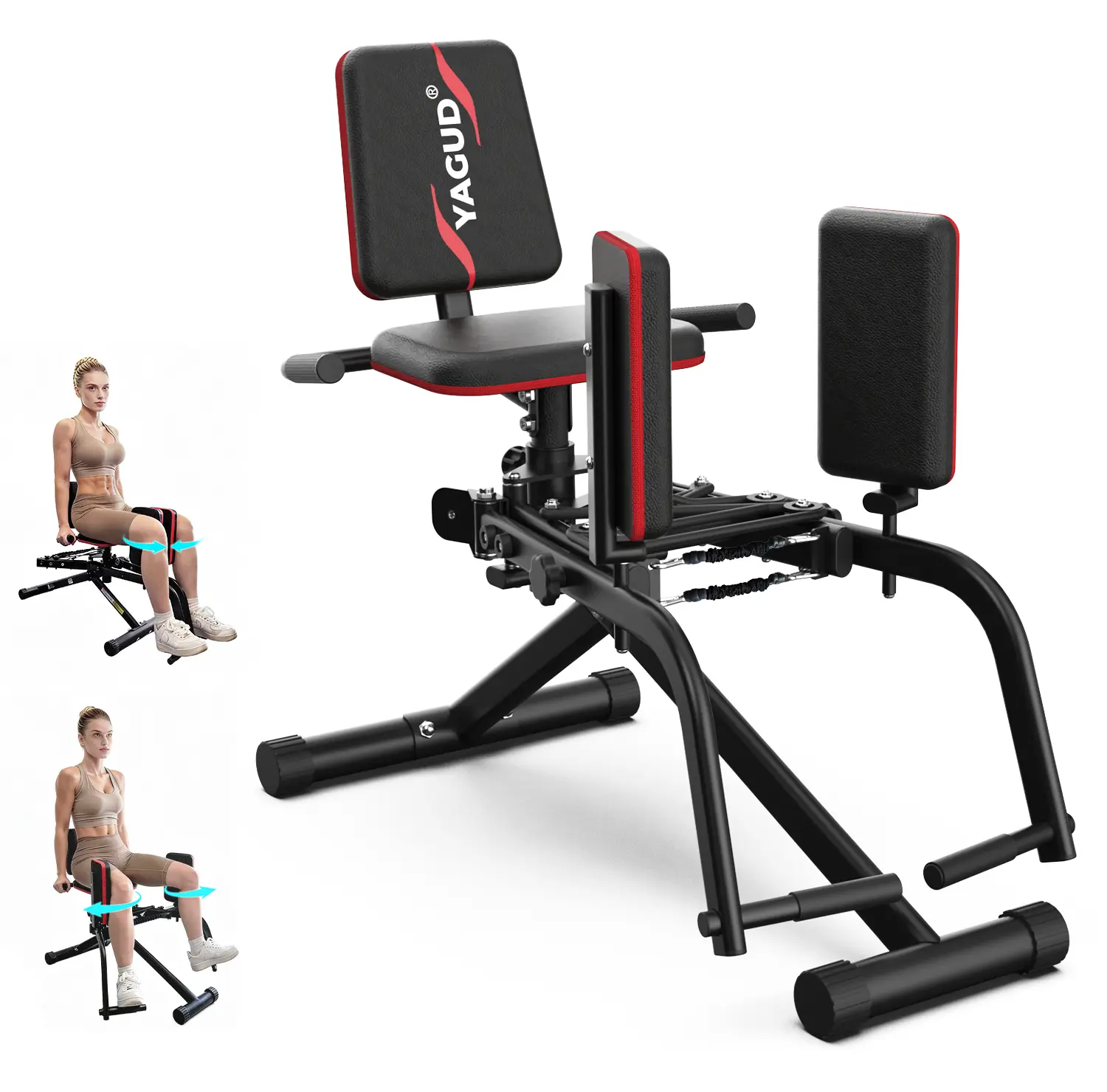 YAGUD 2-in-1 Hip Abductor and Adductor Machine, Inner and Outer Thigh ...