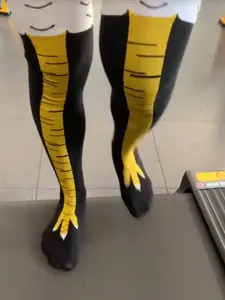 TikTok Viral Funny Chicken Leg Socks - Crazy Over Knee High Novelty Socks White Elephant Gag Gifts