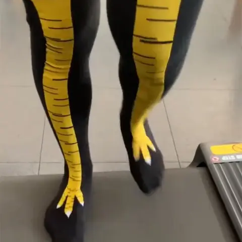 TikTok Viral Funny Chicken Leg Socks - Crazy Over Knee High Novelty Socks White Elephant Gag Gifts