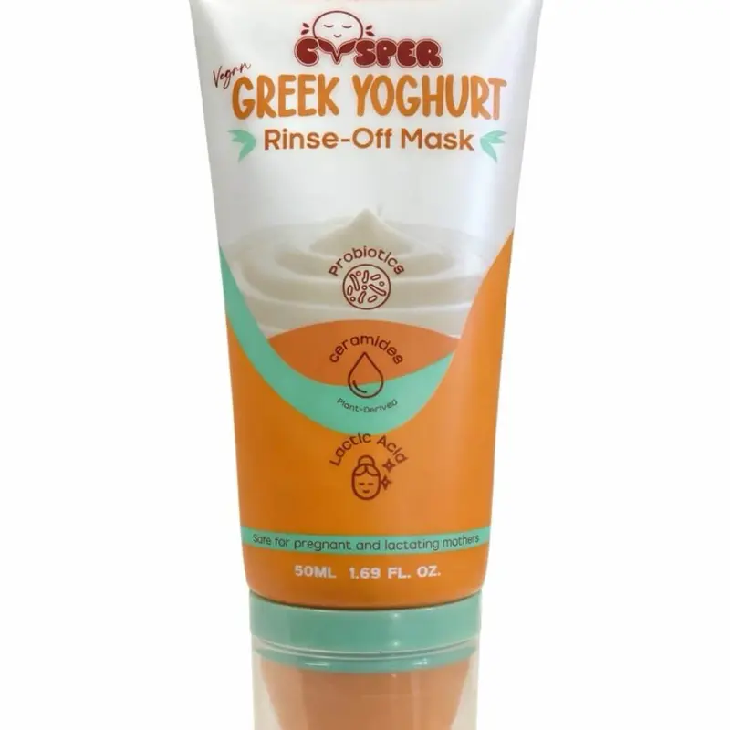 CASPER Vegan Greek Yoghurt Rinse-Off Mask 50ml – Probiotic + Ceramide Face Mask with Lactic Acid