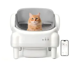 TAYACICY Open-Top Automatic Litter Box, Smart Self Cleaning Box with Infrared & Gravity Safety Sensors, 2.4G WiFi Data | Best Seller