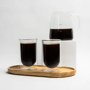 FLUR Pourover Lovers Set - For People Who Love Coffee - Perfect for Pourovers & More – Double-Walled Borosilicate Glass – Handmade, Lightweight & Durable