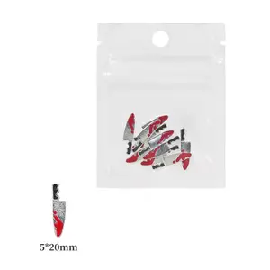 Knife Nail Charms 10pc | Halloween Nail Decorations | 3D Goth Nail Accessories