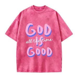 God Is Good All The Time Tee, Cute Christian Shirt for Teen Girls, Faith Based T-Shirt for Women, Youth Group Church T Shirt