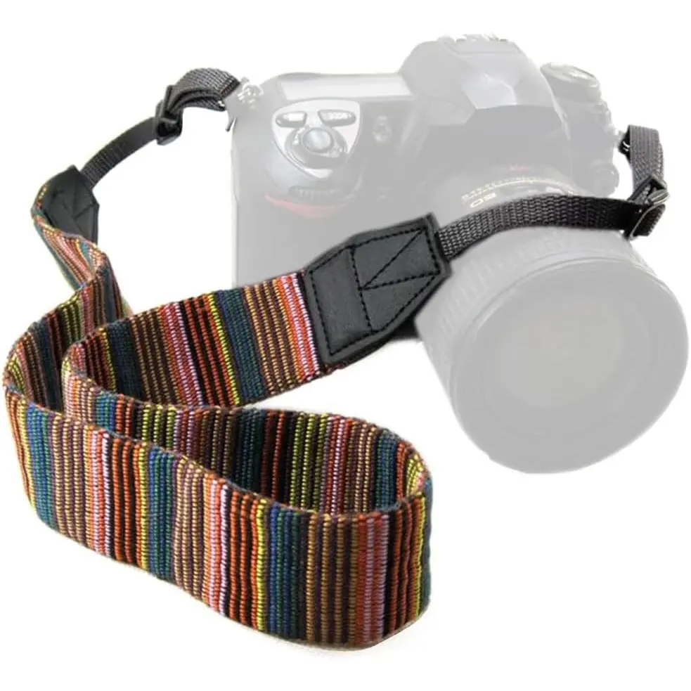 Bohemia Vintage Universal Adjustable Camera Camcorder Shoulder Neck Strap Belt with Harness Adapter Fits for DSLR Camera