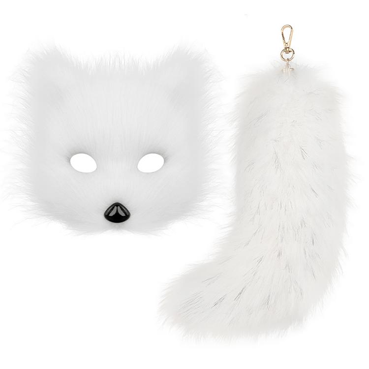Fox Mask & Furry Tail Set – Soft, Lightweight Cosplay Accessories for Women | Stylish & Comfortable for Halloween and Costume Events Fox Mask & Furry Tail Set – Soft, Lightweight Cosplay Accessories for Women | Stylish & Comfortable for Halloween and Costume Events