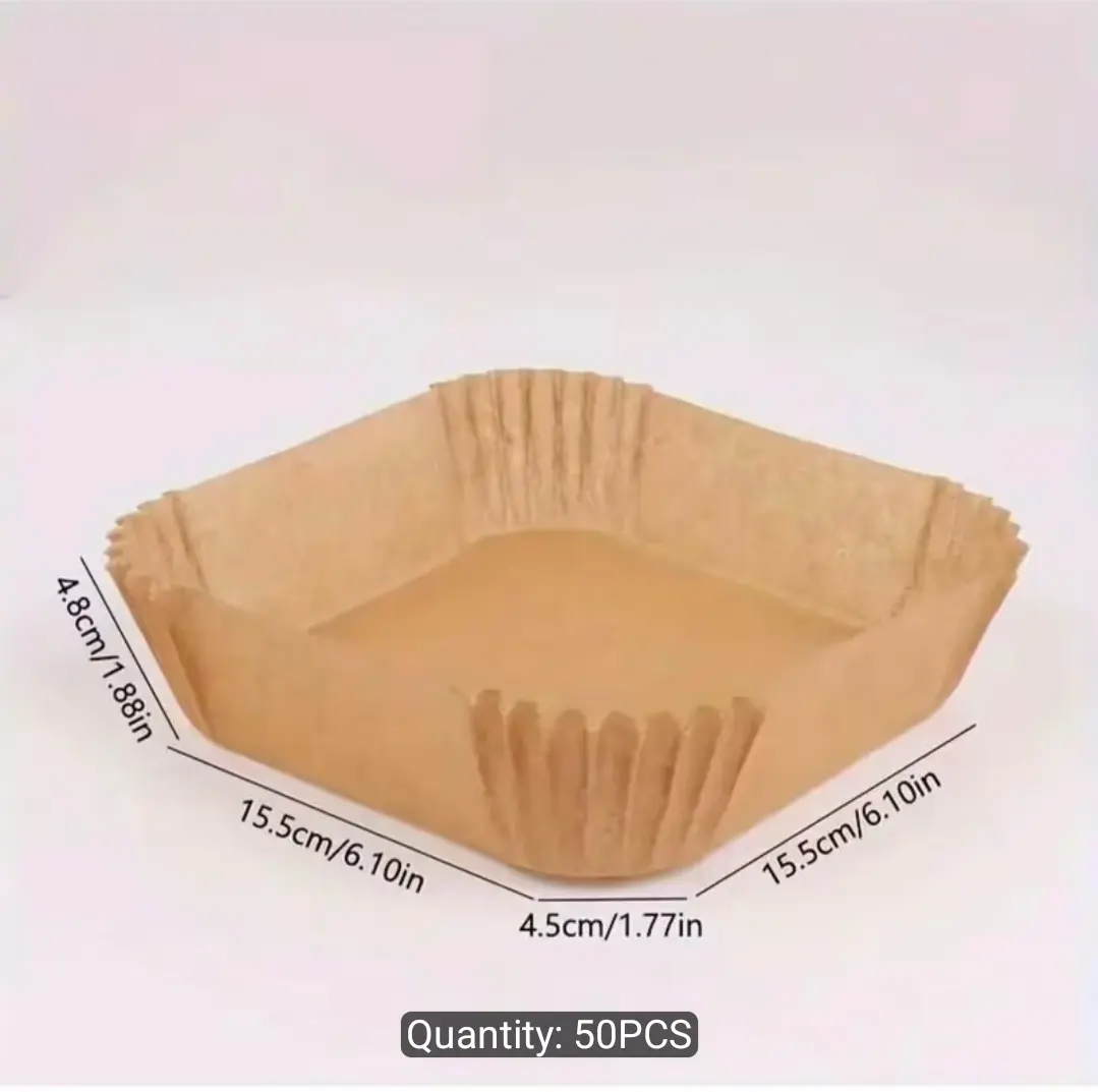 50 pcs of air fryer Liners Non-Stick backing  paper,Ideal for Baking ,Grilling ,Micro Wave  Use-Easy to clean Bakeware Utensils