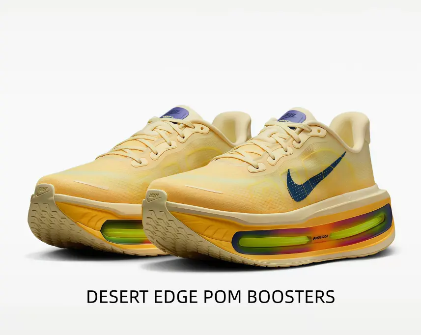 Sunset Yellow Running Shoes with Deep Blue Accent & Neon Green-Orange Air Cushion – Lightweight Breathable Sneakers for Road Runs, Gym & Urban Commute