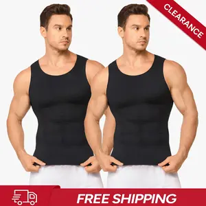 【Nebility】 Men's Shapewear Compression Tank Top Seamless Stretched Casual Bottoming Vest Wife Beater Shirt 【Nebility】 Men's Shapewear Compression Tank Top Seamless Stretched Casual Bottoming Vest Wife Beater Shirt