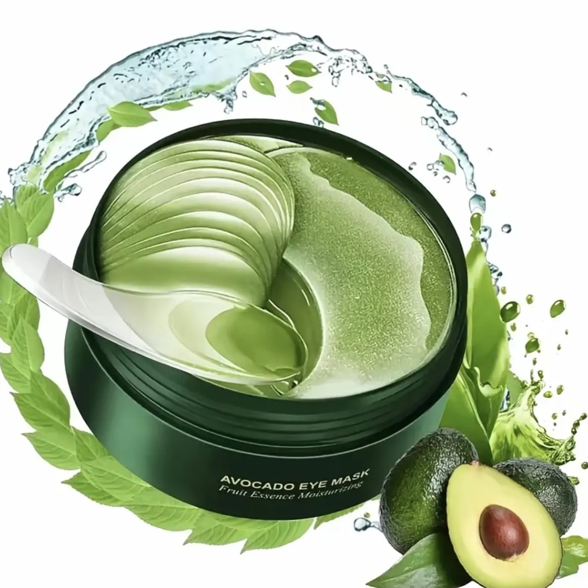 60pcs Avocado Hydrating Under Eye Gel Pads, Moisturizing Eye Mask for Dark Circles & Eye Bags, Gentle Daily Eye Care Skincare Gift，   nette  eye patches puffiness reducer