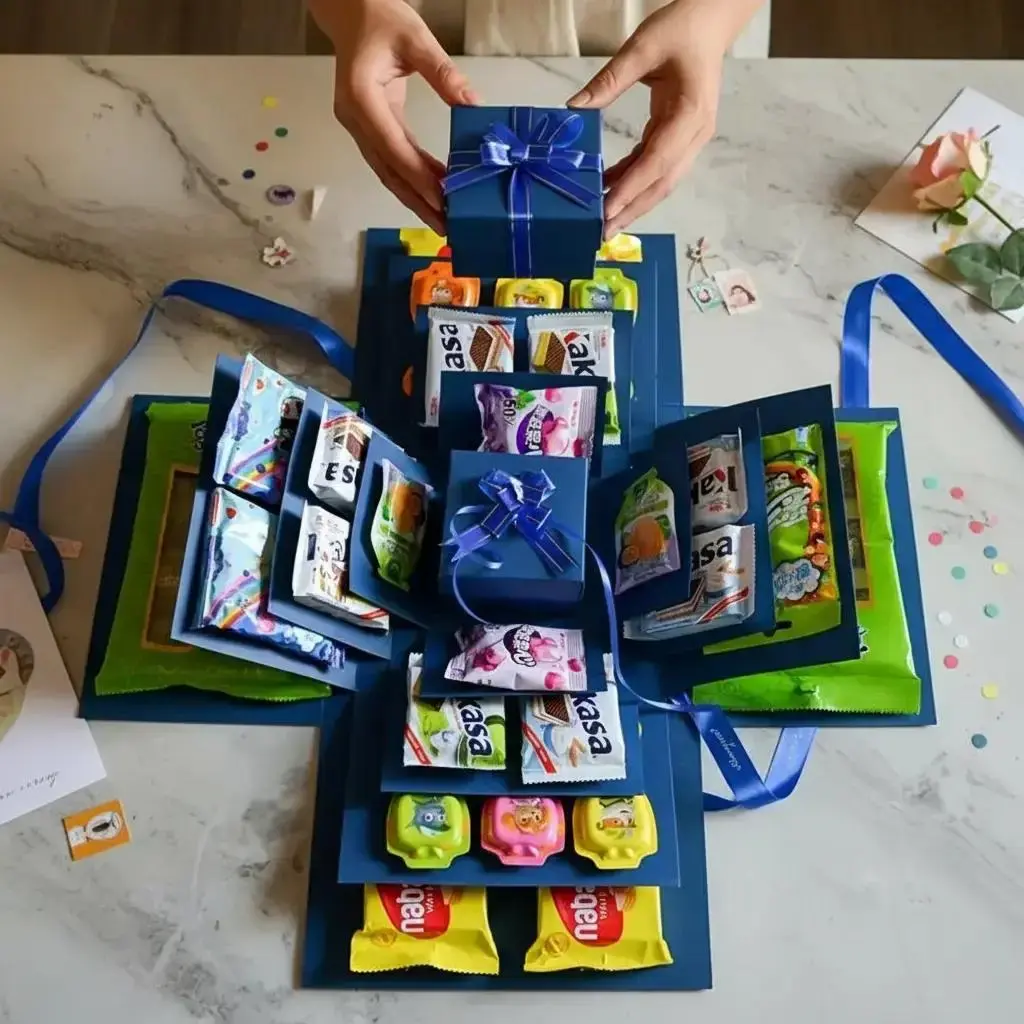 DIY Surprise Personalizable Gift Box Set, Explosion Gift Snack Box, Handmade Scrapbook Album, Perfect for Gifts, Birthdays, Valentine's Day, Anniversaries