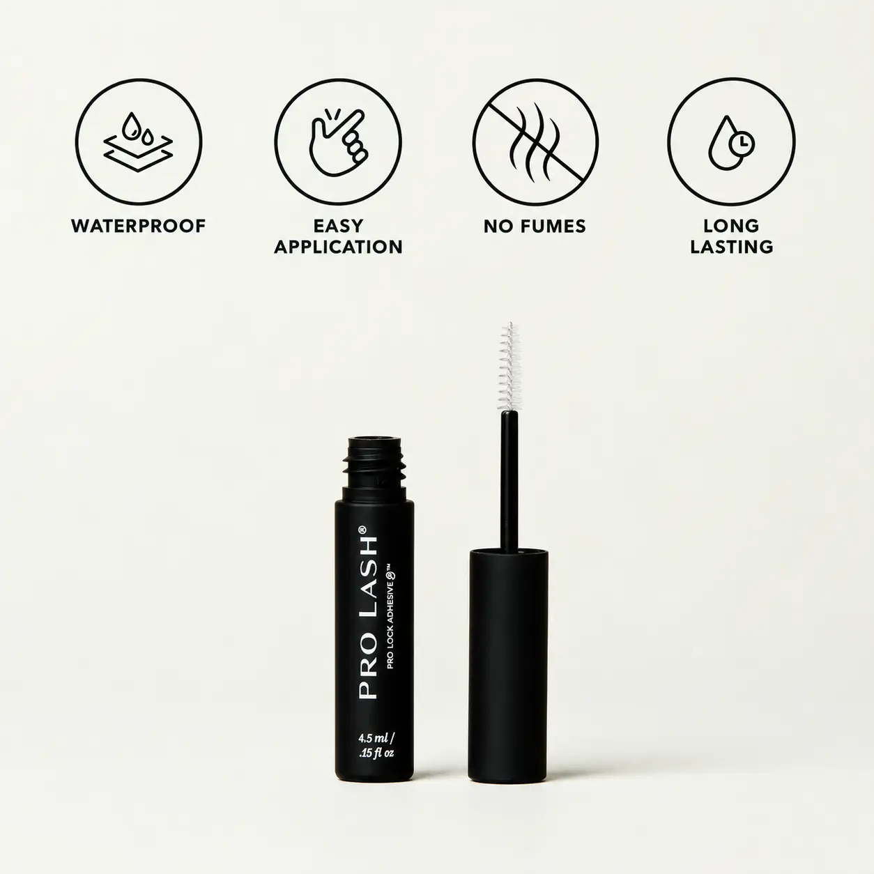 Pro Lock Eyelash Adhesive, 4.5ml Cosmetic Makeup, Designed to Work with Pro Lash, Easy Removal Protects Natural Lashes, Up to 10+ Days of Secure Hold