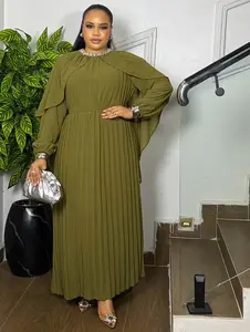 ROYAL DRAPE  CAPE DRESS (OLIVE)