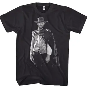 Clint Eastwood The Man With No Name Cotton Silk-screened T-shirt - Classic Western Movie Fan Apparel Tshirt