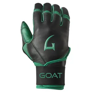 Origin Series Long Cuff Black and Green Batting Gloves