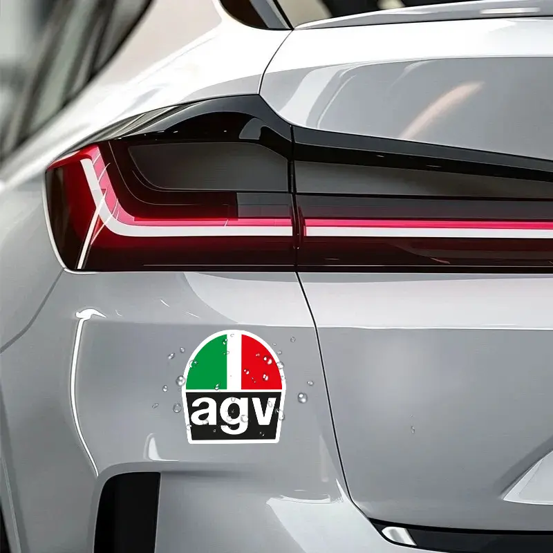 1PC ：Crisp Italian AGV Brand Logo Decor Sticker Stick on motorcycles/cars or Italian motorcycle peripherals, this themed decor fills the neat Italian motorcycle atmosphere, making the Italian motorcycle cool style stand out instantly Car Decals