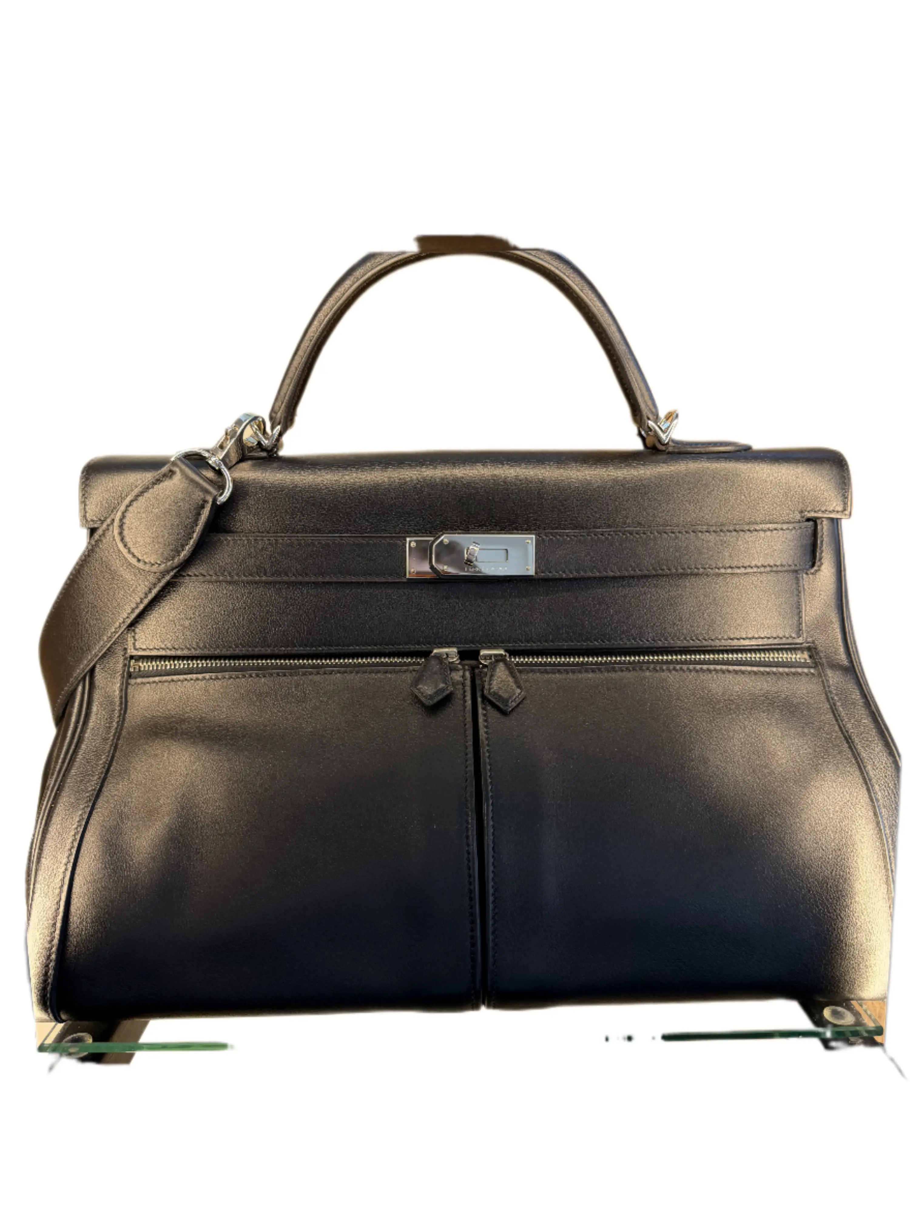 Pre-owned HERMÈS Swift PHW Shoulder bags Hermes Kelly Lakis 40 Black SGH26050603
