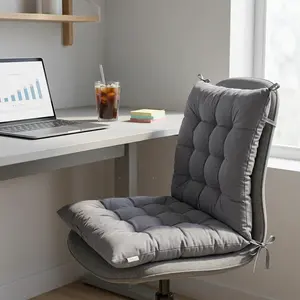 Thick Comfortable High Back Patio Chair Cushion 26x51 Inch Lounge Seat Pad with Ties Heavy Duty Full Back Support Bench Cushion for Indoor Outdoor Garden Porch Furniture Folding Sofa