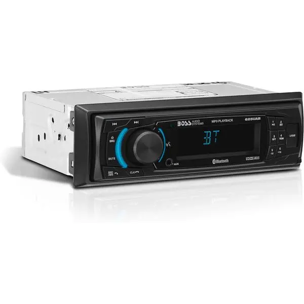 BOSS Audio Systems 625UAB Single DIN Car Stereo with Bluetooth - No CD DVD Player, AM/FM Radio Receiver, Aux Input, USB