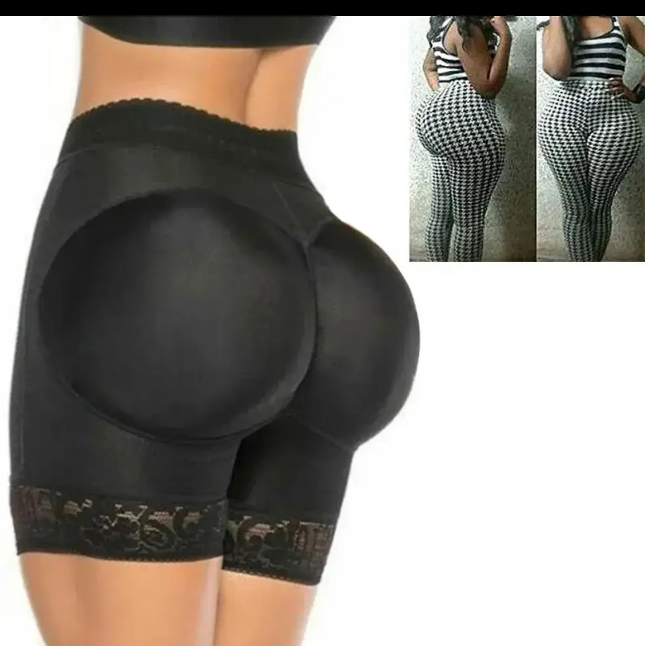 New   HIGH WAIST BBL SHAPEWEAR  WITH  BIGGER BUTT  PADDING SHORT Womenswear Boxer Everyday Fit