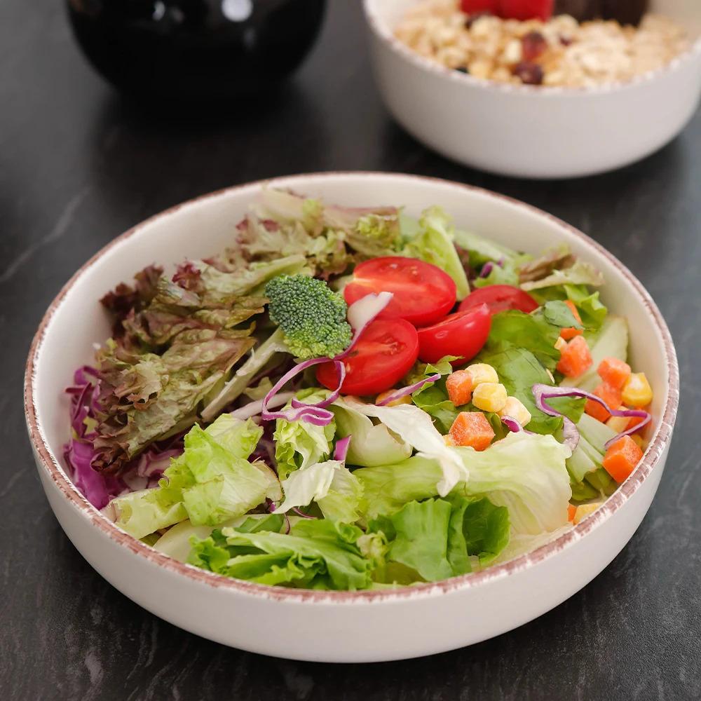 Nordic Style Round Stoneware 20pc Dinnerware Sets Speckled Matt Light Blue Plate and Bowl Set