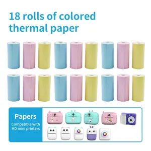 Refill Print Paper for Instant Print Camera , 18 Rolls Thermal Print Paper for Most Instant Camera, Birthday Gift for Boys and Girls