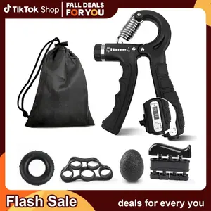 Hand Grip Trainer, Adjustable Resistance 11-132 lbs Hand Grip Exerciser for Muscle Building and Injury Recovery