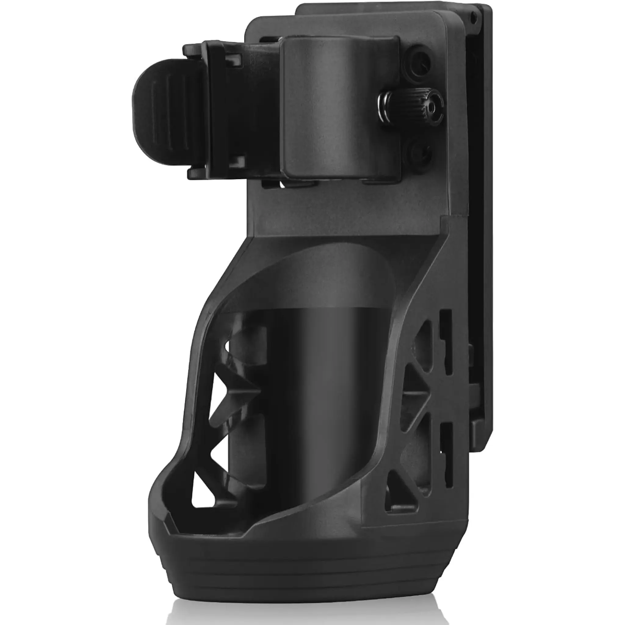 Ultrafire Tactical Flashlight Holster, 360-Degree Rotatable Duty Belt Mount, Adjustable to Fit 0.9"-1.2" Torches, Portable Accessory for Camping, Rotating Mount, Belt Compatible, Fits 0.9"-1.2", Adjustable Size, 3 Years, Rotatable Duty Belt Holder