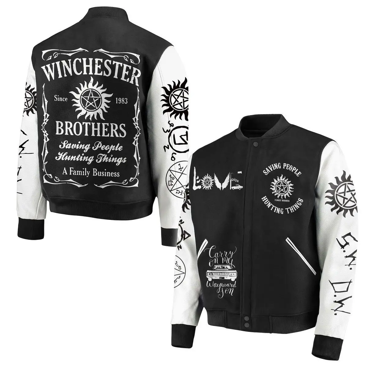 Supernatural Bomber Baseball Jacket, TV Series Varsity Jacket, Movie Bomber Jacket, Comfortable Unisex Bomber, Trendy Jacket, Gift For Fan