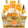 Lovery Spa Gift Basket — Almond Milk & Honey — 10pc Women's Bath Set