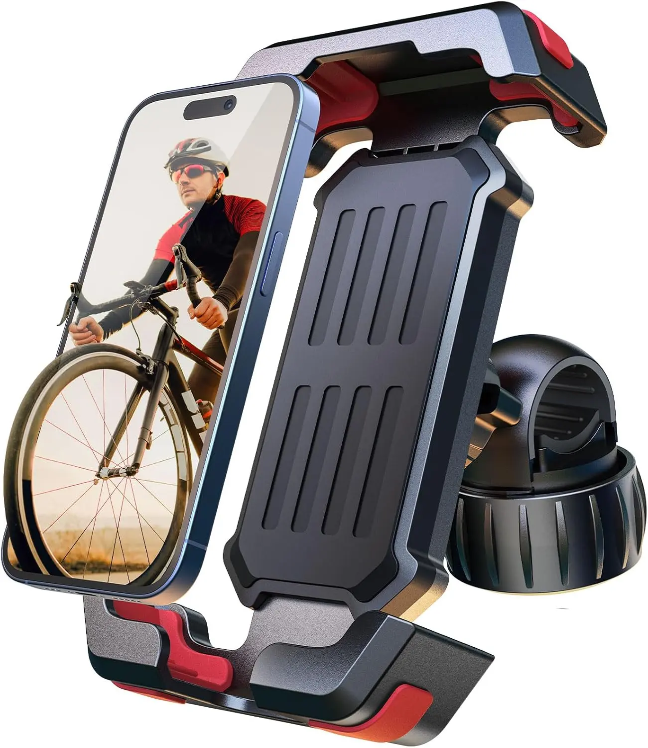 sports2026 New Upgraded Bike Phone Holder Handlebar - 1S Quick Install, Motorcycle Phone Mount, Bicycle Phone Holder fit Large Phone Case for iPhone Samsung, Dirt Scooter Mini Bike Accessories