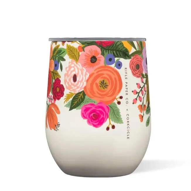 Corkcicle 12oz Stemless Rifle Paper Garden Party