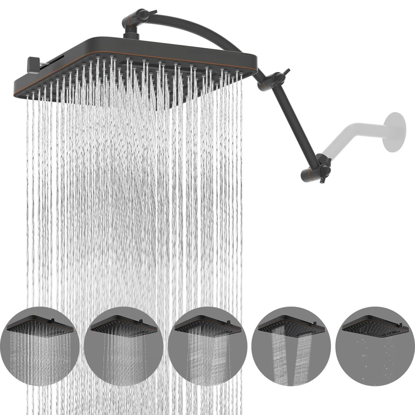 Square 13'' with Arm - Oil Rubbed Bronze