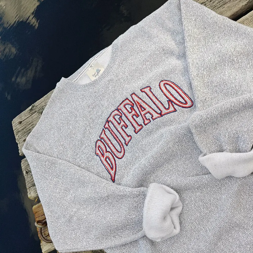 Buffalo Knit Embroidered Crew