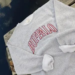 Buffalo Knit Embroidered Crew