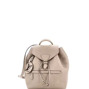 Pre-owned Louis Vuitton Leather Backpacks Montsouris NM Backpack Monogram Empreinte PM by Rebag