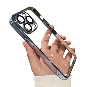 Luxury Transparent Protective Case Ultra-thin Electroplated for iPhone 17 16 Pro Max 15 Pro Max 14 Pro Max 13 12 11
