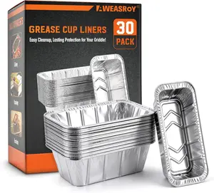 Grease Cup Liners Compatible with Blackstone Griddle - Griddle Accessories, Disposable Grill Tray, Aluminum Foil Drip Pan Grease Catcher Cup Liner for 17, 22, 28, 36 Inch (100 Pack)