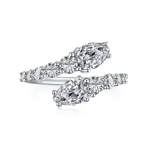 Elegant Snake Shape Ring - Sterling Silver 925 with Multiple Stones, Elegant Design, Classic Style