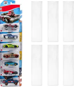 Hot Wheels 5Pcs Display Case Compatible with Match-Box Packaged Cars Stable Wall Display Organizer Toy Car Storage Rack