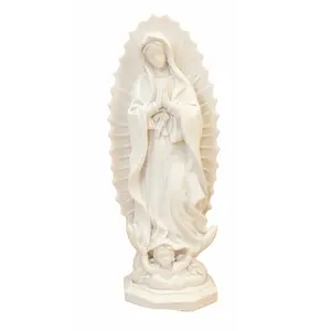 Elegant Resin Guadalupe Virgin Mary Statue, Stylish Religious Decor, Perfect Religious Decoration for Home Altar, Living Room Shelf, Prayer Space