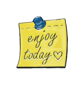 Enjoy Today Enamel Magnetic Needle Minder ~ Needle Keeper - Cross Stitch Embroidery Needlepoint Sewing Accessory Notion