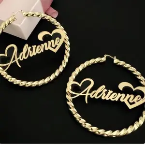 custom hoop earrings nomination bracelet