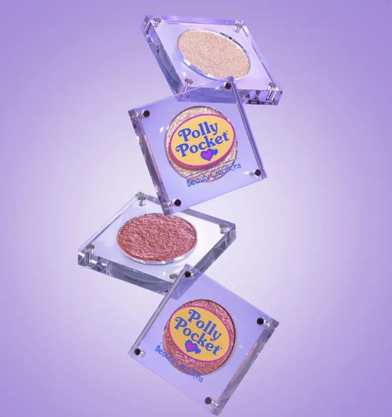 Beauty Creations Polly Pocket Mini Eyeshadow Palette - Long-Lasting Glitter Shimmer with Bling Effect, Cruelty Free & Blendable Compact for Adults, 2.02g, Glitter Shimmer Eyeshadow, Shimmer Sparkle Palette