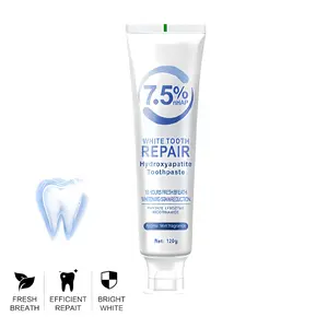 White Tooth Repair 7.5% Hydroxyapatite Toothpaste Advanced Enamel Protection Refreshing Mint Whitening Formula for Daily Oral Hygiene