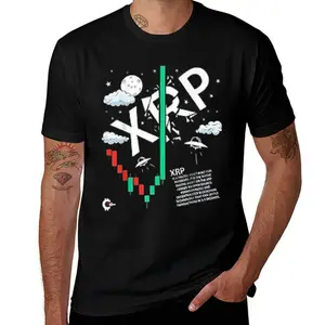 XRP Candle Explosion Mens T Shirts Cotton Short Sleeve T-Shirt Crew Neck Tees Casual Shirt