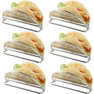 Stainless Steel Taco Holder Stand, Set for Tortillas, Burritos, Parties & Restaurants