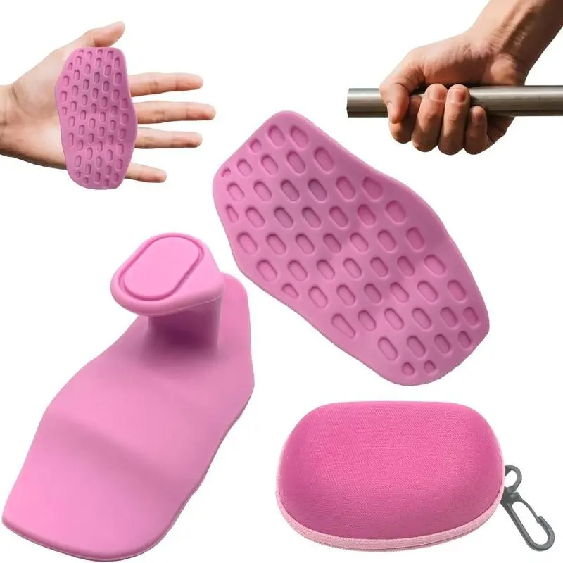 Silicone Gym Grips for Weight Lifting, Anti Slip Workout Gloves for Men & Women, Fitness Exercise Accessories, Rubber Hand Grips for Barbell and Pull Up Training, Workout Accessories